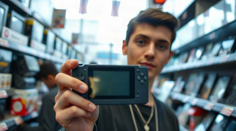 Square-screen retro handheld
